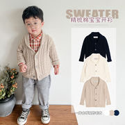 秋の子供服 ユニセックス カーディガンセーター ニットセーター セーターコート