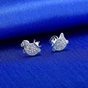 s925 純銀製 猫のピアス かわいい 猫のイヤリング ファッション 猫のアクセサリー