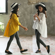 秋の新しいスタイル ガールズシャツ 韓国のシャツ 子供服 アゲハチョウ ルーズトップス