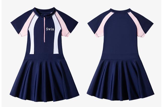 キッズ 水着 女の子 ワンピース 水泳 スカート 女児 小学生 こども 