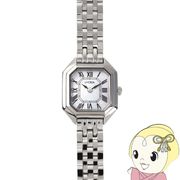 腕時計 レディース ソーラー LCREA（ルクレア） CARRE（カレ） ステンレスベルト 白蝶貝文字盤 日本製