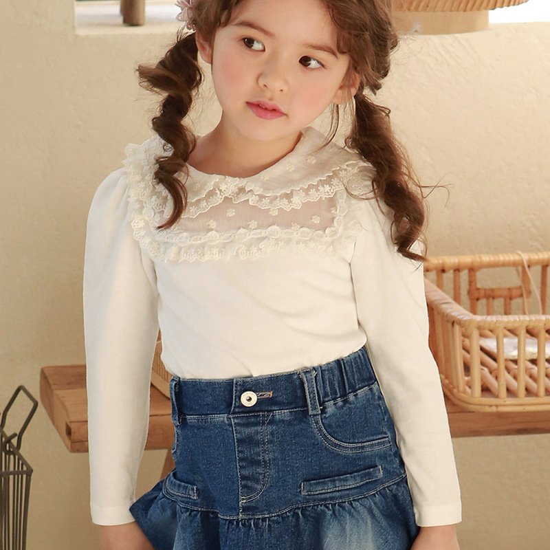 2024新作 韓国子供服 ベビー服 女の子 長袖  トップス 3色 90-150cm