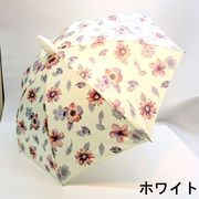【雨傘】【長傘】エチケットカバー付ウォッシュフラワー柄ジャンプ雨傘