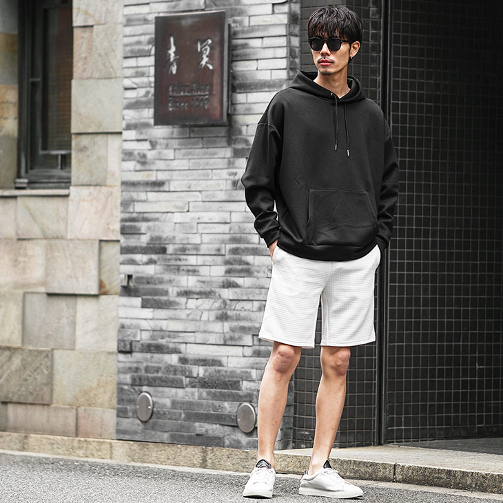 ショートパンツ】ワッフルジャガード ショートパンツ ハーフパンツ