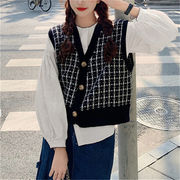 2023新作　ベスト　ニット アウター　レディース　おしゃれ　秋　冬　カジュアル フリーサイズ