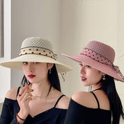 4色 夏のビーチ麦わら帽子 韓国のファッション ビーチサンハット