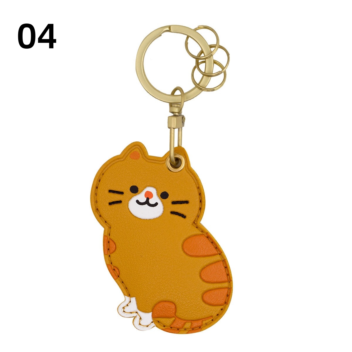 4色 PU 猫のキーホルダー 可愛い 猫雑貨 airtag ケース