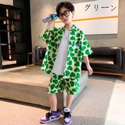 韓国子供服 夏服 男の子 かっこいい セットアップ ハート柄 上下セット キッズ ボーイズ