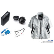空調服セット(GCK002/GCK904) 熱中症対策 空調服社製ファン＆バッテリー付 UVカット 空調作業服