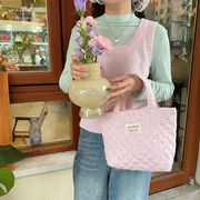 ミニトートバッグ　キルティング　花柄　通勤　軽量　レディース　韓国ファッション