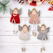クリスマスデコレーション用品、エンジェルガール デコドール、人形飾り、オーナメント