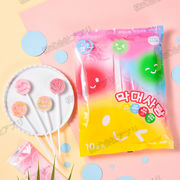 【12袋セット】笑顔ミントロリポップ　果物味　キャンディー　大人気　韓国　SNS　レロレロ　ペロペロ