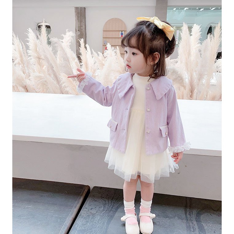 韓国子供服 ２点セット 子供ドレス コート ワンピース チュールスカート 春秋 長袖 セットアップ