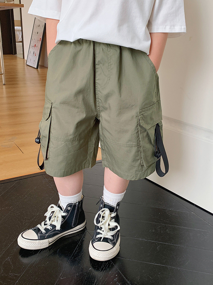 2024夏新作  ベビー服 韓国風子供服  男の子カジュアルパンツ 五分ズボン2色  100cm-160cm