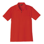 ジップアップ半袖ポロ（DVP570） 吸汗速乾性 通気性 UVカット ストレッチ  涼やかポロシャツ 作業服