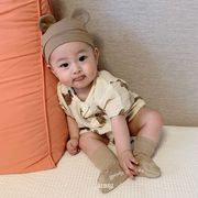 夏の韓国の子供服、赤ちゃんの赤ちゃん、オールマッチの半袖ショーツスーツ