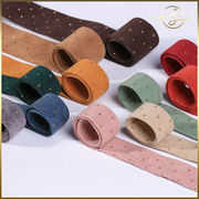 【12色】水玉リボン 厚手 ストライプ リボンテープ ラッピング プレゼント ギフト 布小物 服飾 手芸材料