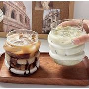 INS  韓国風 家庭  ビールジョッキ  牛乳 カップ  ガラスカップ   インテリア   コーヒーカップ