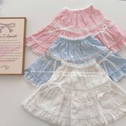 子供服　90cm~140cm　キッズスカート　レース付きミニスカート　韓国キッズ服