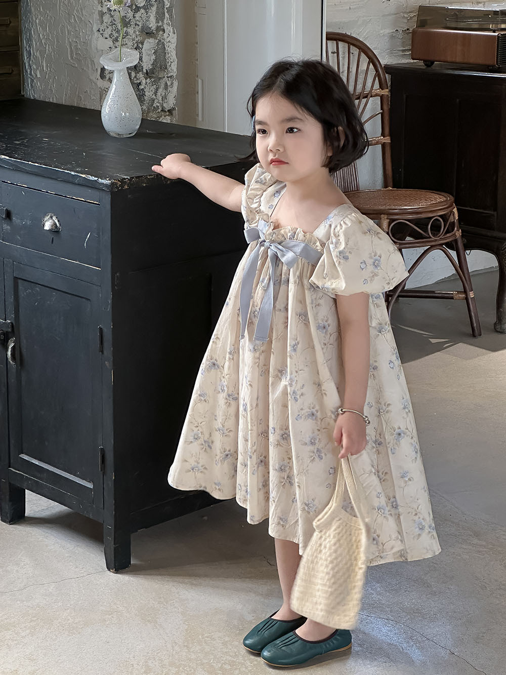 ベビーワンピース　80 ハンドメイド ハンドメイド ふっくら袖ワンピース 80㎝つけ襟セット 子供服の人気