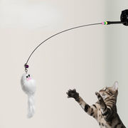 新しい猫のおもちゃワイヤーからかう猫スティック吸盤からかう猫ロッドマウス猫のおもちゃ