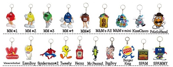 アメリカン アドバタイジング キャラクター ラバー キーホルダー キー