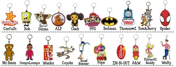 アメリカン アドバタイジング キャラクター ラバー キーホルダー キー