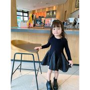 韓国子供服 ワンピース 長袖 女の子 フレアスカート チュールスカート リゾート おしゃれ 子ども服