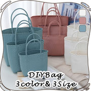 ★全3色★　無印PVCバッグ　トートバッグ　DIYショッピング　ビーチバッグ