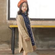 韓国子供服女の子 子供ニット セーター  キッズニット 長袖 ラウンドネール セーター