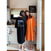 【予約223359】大きいサイズ春夏新作 韓国 レディース ファッション プリント  Tシャツ ワンピースLL-4L