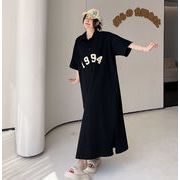レディース服　POLO　半袖  Tシャツ　ワンピース　ロングワンピース　韓国 ファッション　XL#-4XL#