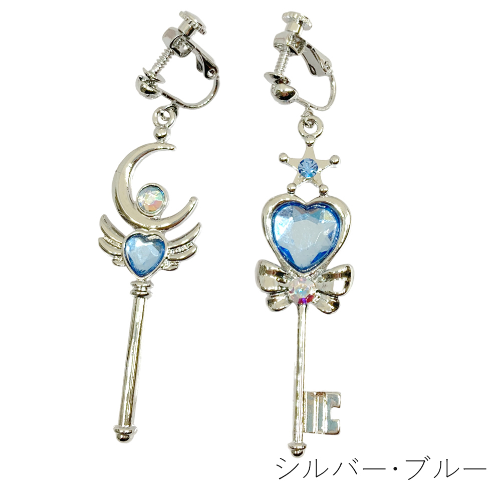 SBTKイヤ-116』ハート 三日月 鍵 イヤリング 参考上代600円（税抜  