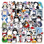 50枚/セット かわいい ペンギンのステッカー ペンギンの雑貨 装飾品 防水 diy 手帳用シール ペンギンラベル