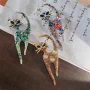 韓国ファッションダイヤモンド 猫のブローチ   レディース ブローチ アクセサリー ピン 洋服 コサージュ