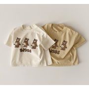 夏　子供　Tシャツ　キッズ服　ブラウス 　クマ　半袖Tシャツ　トップス　女の子 男の子　韓国風  子供服