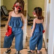 夏新作　2点セット　tシャツ　ワイドパンツ 　セットアップ　子供服　キッズ 　韓国ファッション