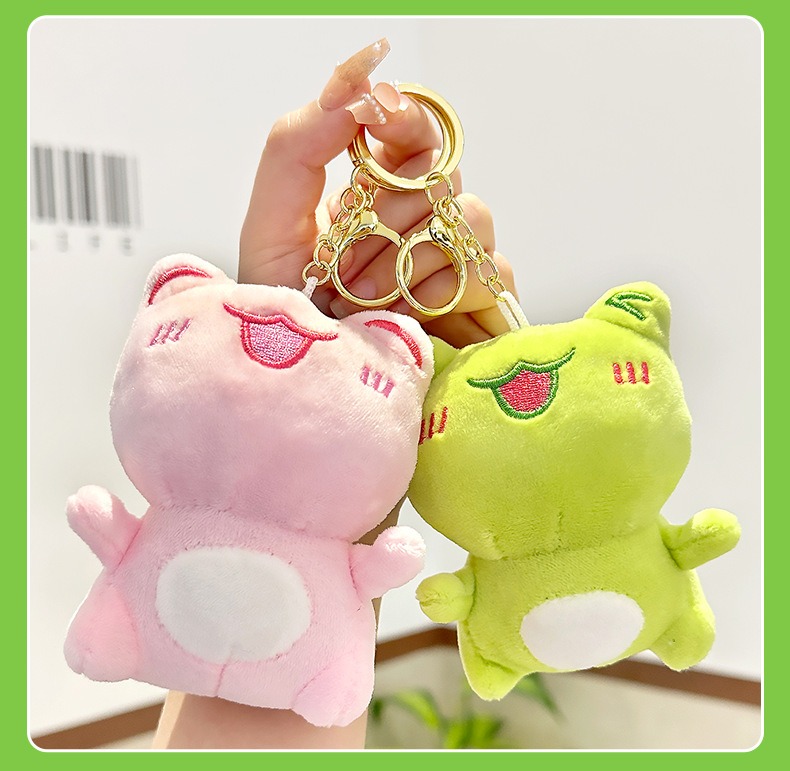 4色 カエルのぬいぐるみキーホルダー かわいい 蛙 カエル雑貨 キー