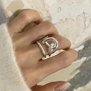 【韓国風】プチプラ韓国 金アレ対応素材　S925コーティング silverring 　リング   指輪