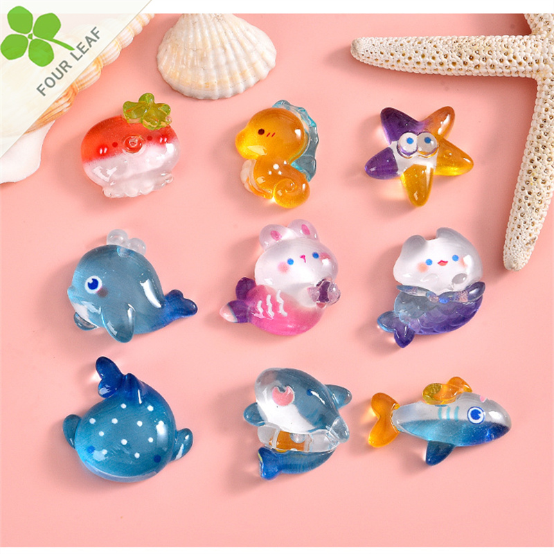海洋生物 DIY アクセサリーパーツ デコパーツ 髪飾り ハンドメイド 貼り付けパーツ ペンダント