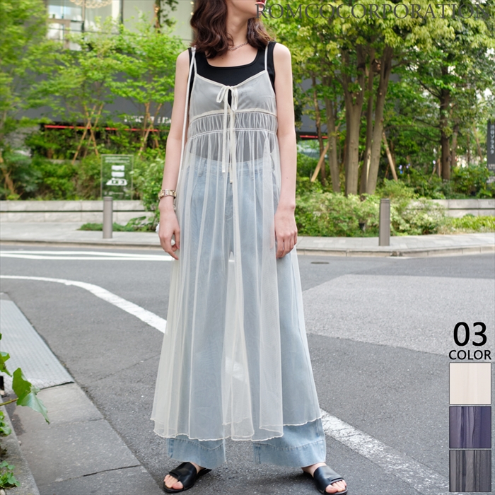 【2024新作商品♪】チュールキャミワンピース