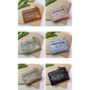 コインケース 折りたたみ財布 ポーチ カードケース PU フェイクレザー レディース