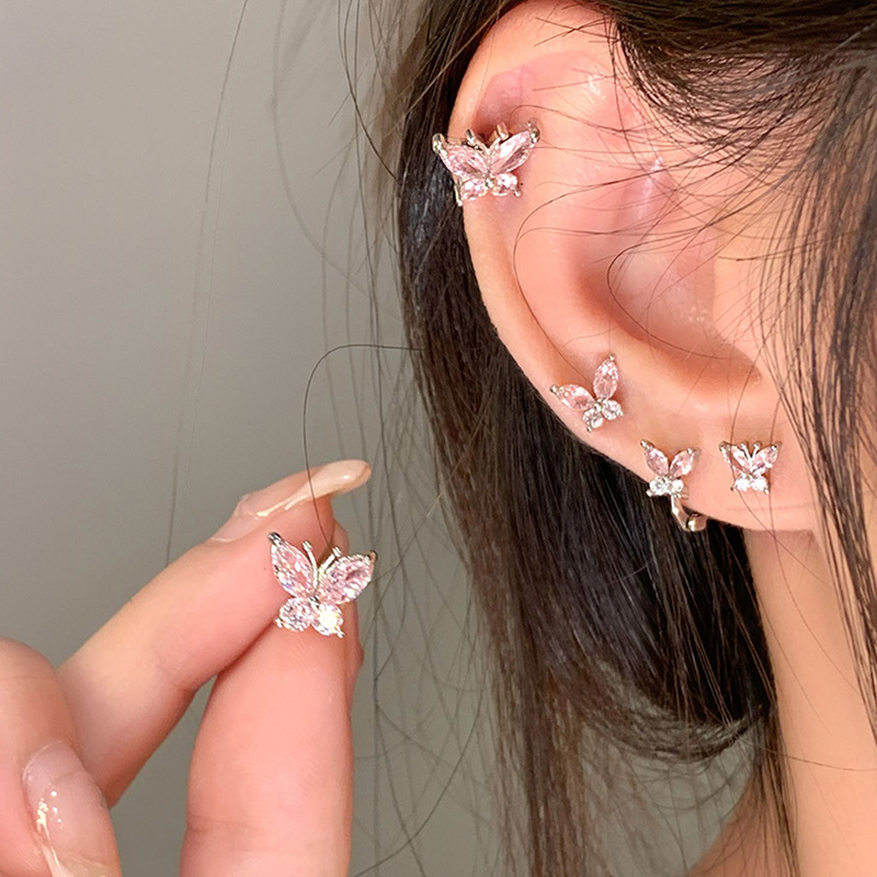 蝶々ピアス デザイン アクセサリー レディース 韓国ファッション