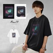 【Tシャツ】ニュアンスカラー ルームデザインプリント 半袖 クルーネック Tシャツ／MinoriTY