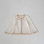 [66-100cm]  女の子 ニットジャケット 毛糸 カーディガン アウター キッズ 子供服