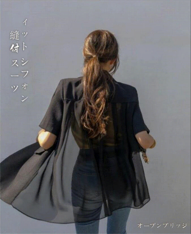 半袖 コート カジュアル スリムフィット シフォン 縫付 スーツ 気質 エレガント 中・長セクション