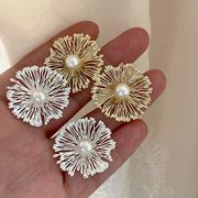 2色 ブリリアント花火パールスタッドピアス ファッショングッズ レディースヘアアクセサリー