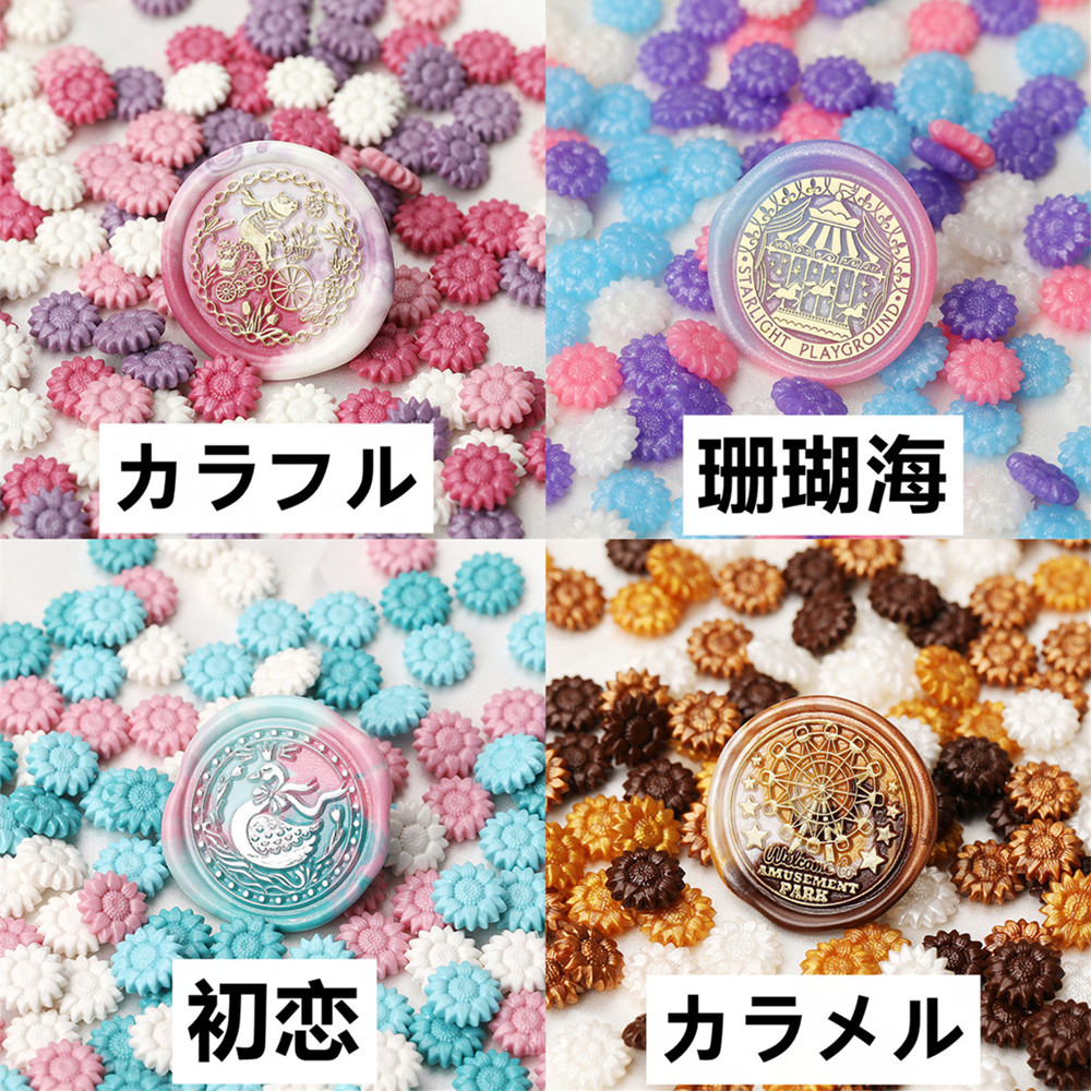 9色 36個 シーリングワックス チョコ型 マーブル オーロラ】シーリング  