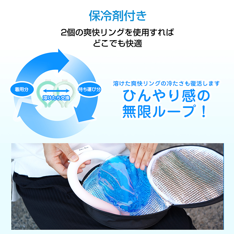 ネッククーラー クールリング専用 ケース 保冷ポーチ 冷感
