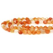 カーネリアン【ダイヤカット】8mm【天然石 ビーズ パワーストーン】